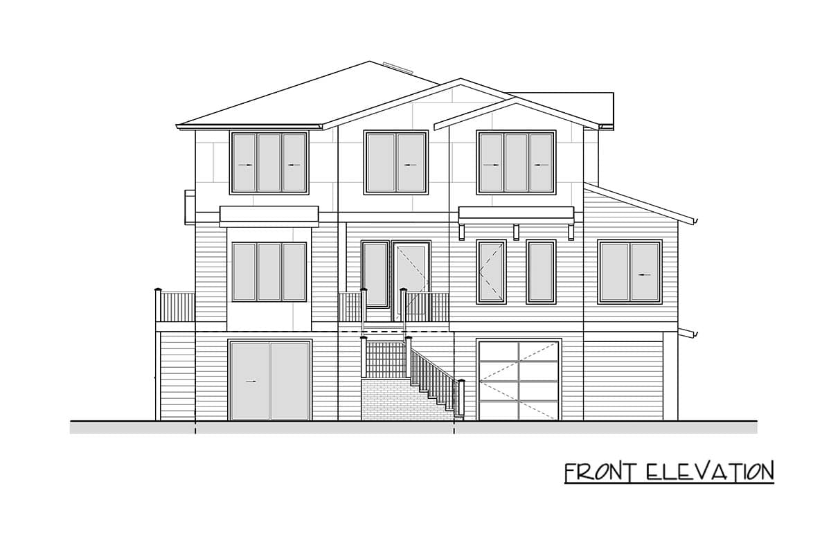 Plan 666324RAF: Contemporary Northwest Multi-Generational House Plan with Attached First-Floor Apartment - Image #5 - Contemporary, Modern, Northwest