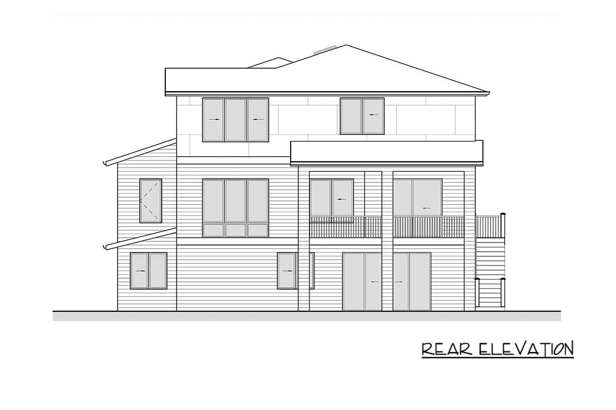 Plan 666324RAF: Contemporary Northwest Multi-Generational House Plan with Attached First-Floor Apartment - Image #8 - Contemporary, Modern, Northwest