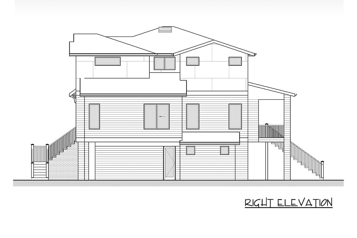 Plan 666324RAF: Contemporary Northwest Multi-Generational House Plan with Attached First-Floor Apartment - Image #6 - Contemporary, Modern, Northwest