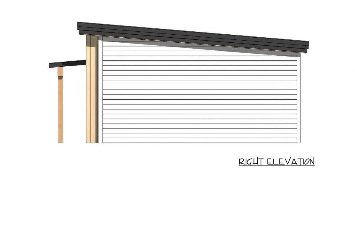 Plan 420209WNT: Contemporary Northwest Cabin House Plan with One Bedroom and Porch - Image #5 - Cabin, Contemporary, Northwest