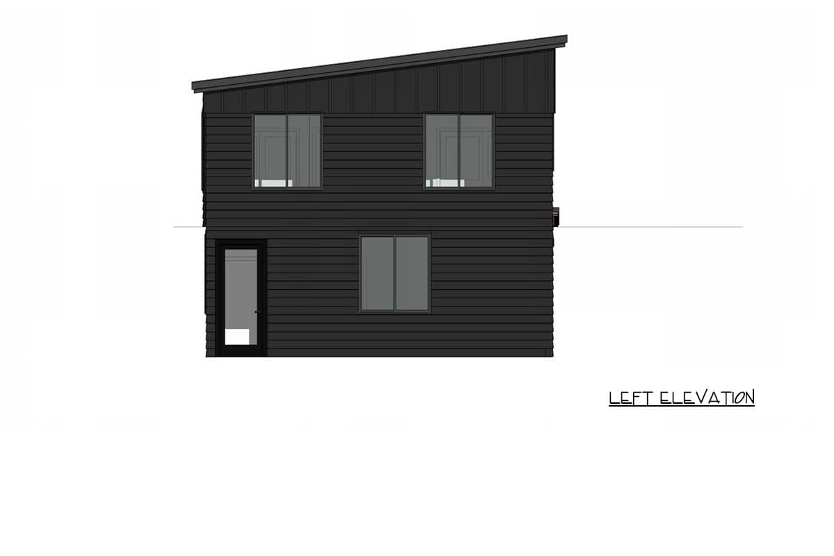 Plan 420210WNT: Contemporary Northwest Cabin House Plan with Two Bedrooms and Drive-Under Garage - Image #3 - Cabin, Contemporary, Northwest