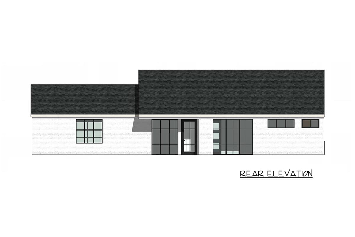 Plan 420212WNT: Contemporary Farmhouse House Plan with 2 Bedrooms and Spacious Two-Car Garage - Image #4 - Contemporary, Country, Craftsman, Modern Farmhouse, Transitional