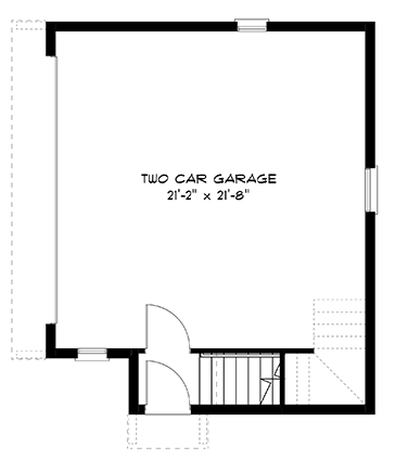 Plan 93237EL: Modern European Tudor House Plan with 4 Bedrooms and 2,921 Square Feet - Floor Plan - Detached Garage - European, Modern, Tudor