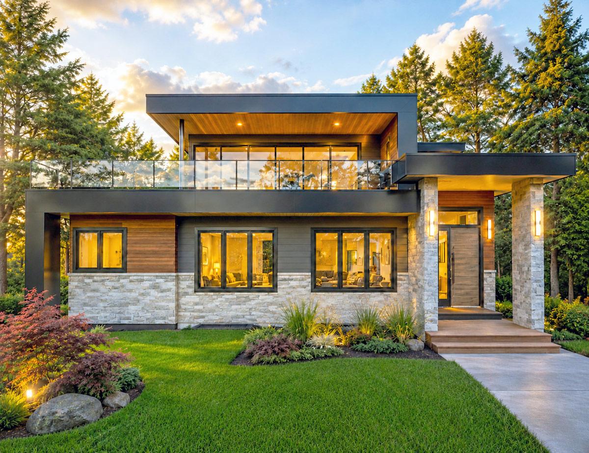 Plan 147077RML: Contemporary Modern House Plan Featuring 3 Bedrooms and First Floor Master - Image #2 - Contemporary, Cottage, European, Modern