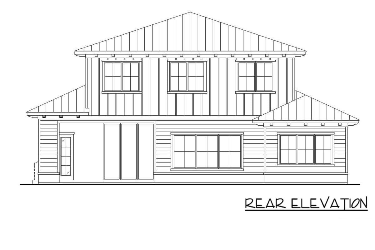 Plan 86166BW: Coastal Contemporary House Plan with 4 Bedrooms and Lanai - Image #2 - Coastal, Coastal Contemporary, Modern