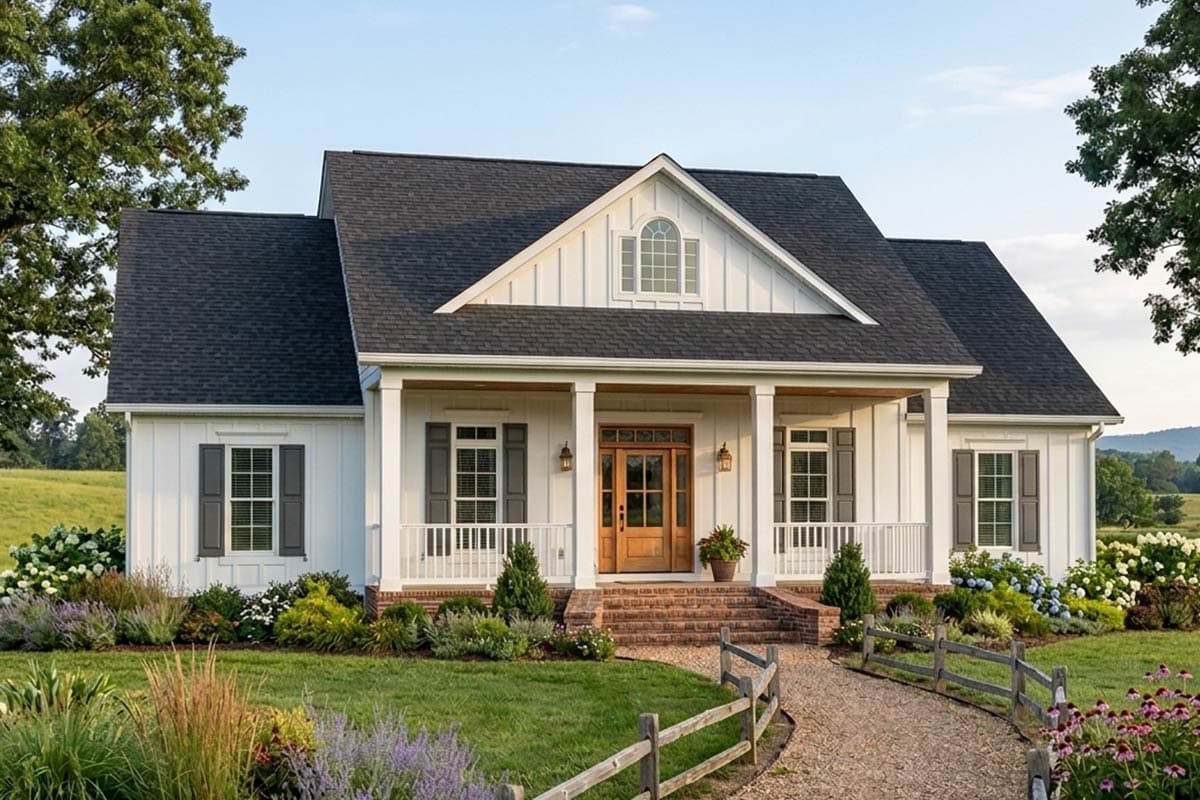 Plan image - 51409MM:Country Farmhouse House Plan with 3 Bedrooms and Spacious Front Porch