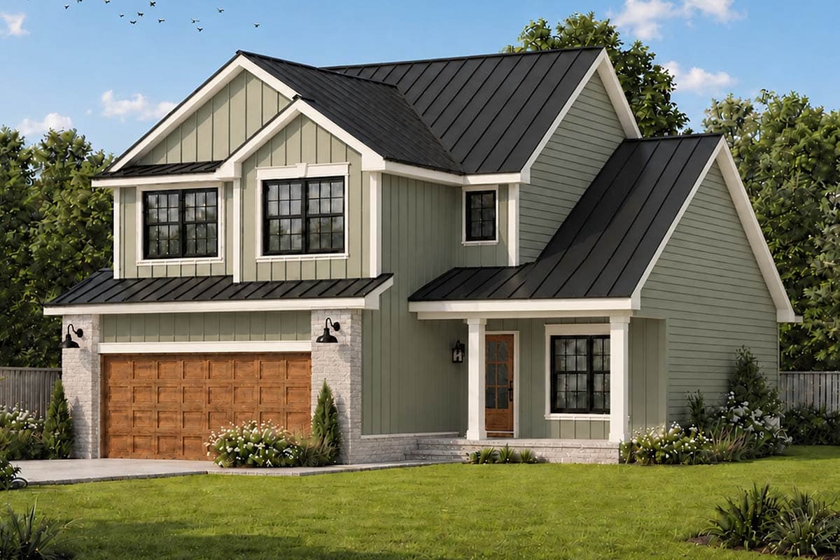 Plan image - 42788DB:Modern Farmhouse House Plan with 4 Bedrooms and 2-Car Garage