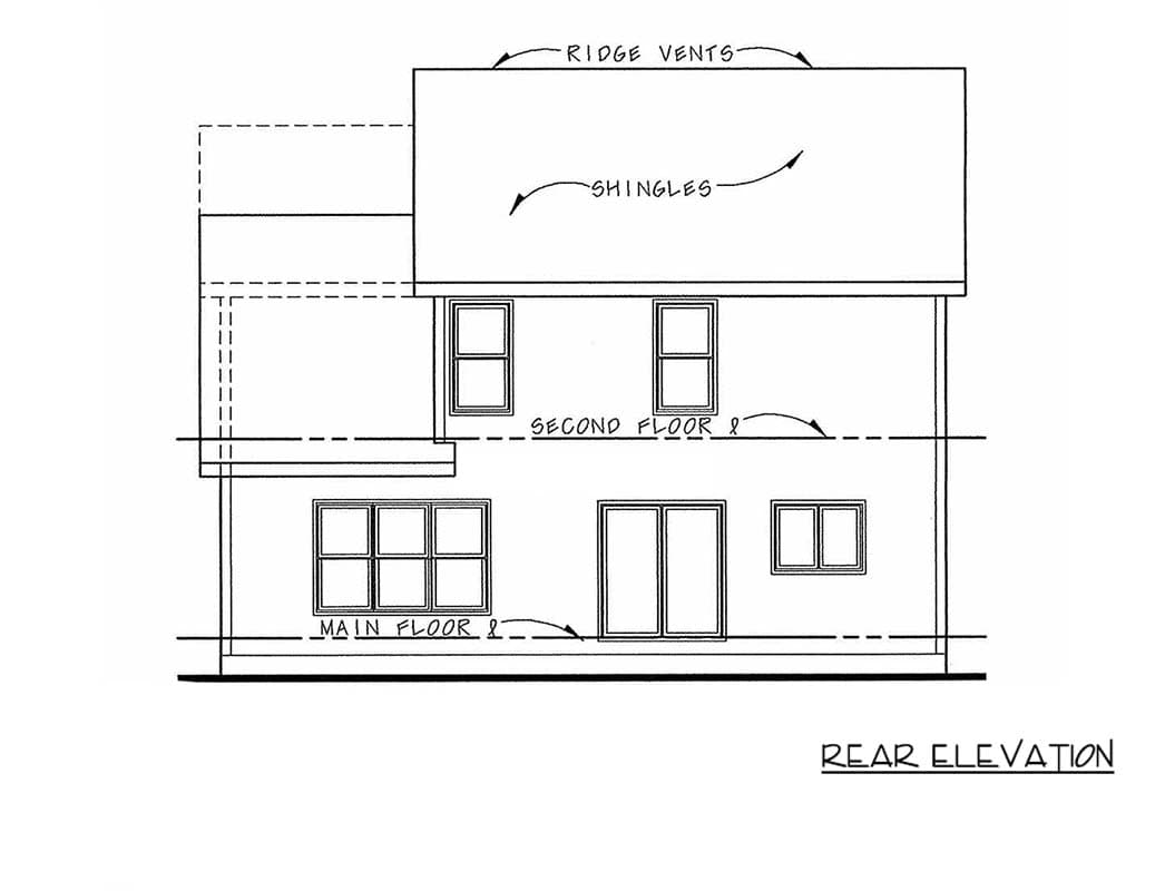 Plan 42788DB: Modern Farmhouse House Plan with 4 Bedrooms and 2-Car Garage - Image #3 - Country, Farmhouse, Modern Farmhouse
