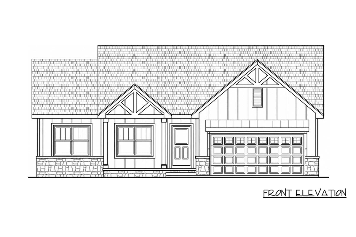 Plan 42789DB: Modern Craftsman Ranch House Plan with 3 Bedrooms and 2 Baths - Image #3 - Craftsman, Farmhouse, Ranch