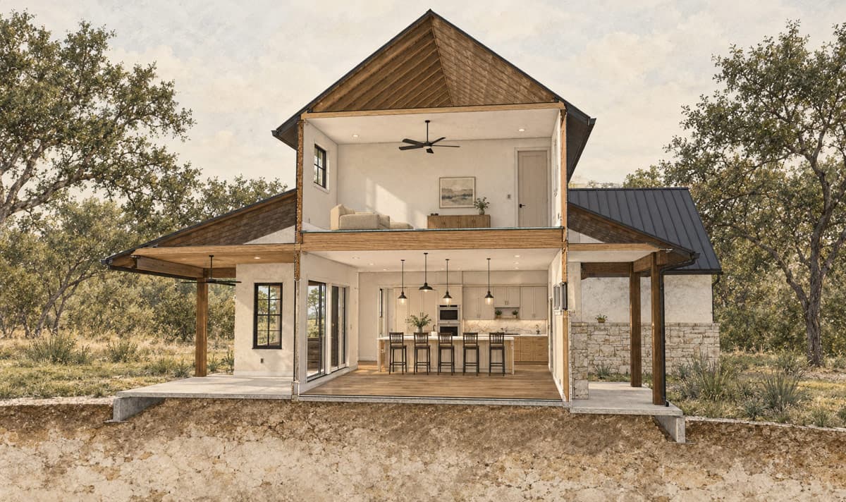 Plan 150038HRP: Hill Country Farmhouse House Plan with 5 Bedrooms and 3052 Square Feet - Image #11 - Country, Farmhouse, Hill Country, Modern Farmhouse