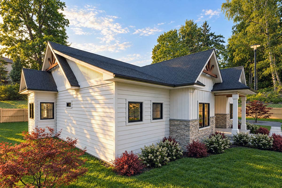 Plan 147078RML: Spacious Craftsman Farmhouse House Plan with Three Bedrooms and Den - Image #3 - Country, Craftsman, Farmhouse