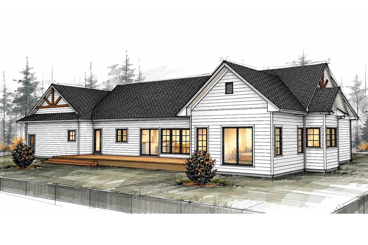 Plan 147078RML: Spacious Craftsman Farmhouse House Plan with Three Bedrooms and Den - Image #6 - Country, Craftsman, Farmhouse