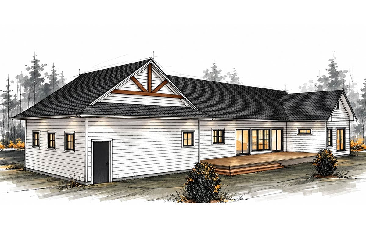 Plan 147078RML: Spacious Craftsman Farmhouse House Plan with Three Bedrooms and Den - Image #7 - Country, Craftsman, Farmhouse