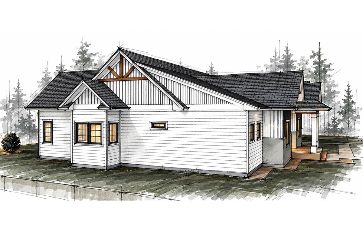 Plan 147078RML: Spacious Craftsman Farmhouse House Plan with Three Bedrooms and Den - Image #8 - Country, Craftsman, Farmhouse