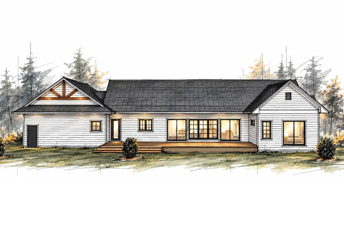 Plan 147078RML: Spacious Craftsman Farmhouse House Plan with Three Bedrooms and Den - Image #9 - Country, Craftsman, Farmhouse