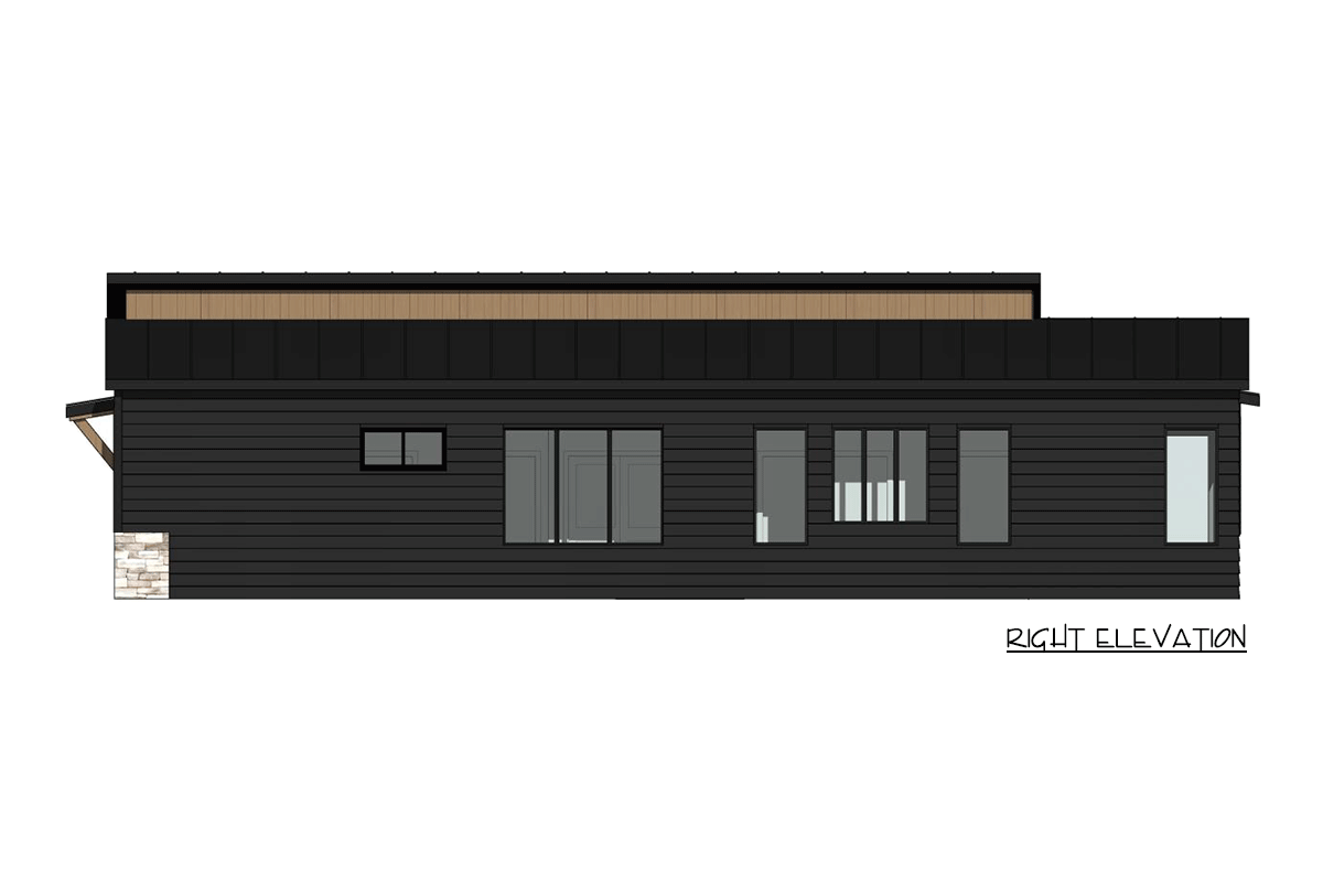 Plan 421053HFC: Modern Craftsman Style House Plan With Organic Tones and Dramatic Sloped Roof - Image #5 - Cabin, Contemporary, Cottage, Craftsman, Modern, Northwest