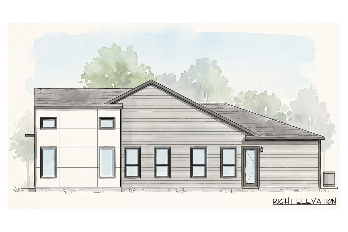 Plan 100378GHR: Contemporary Duplex House Plan Featuring Two Units with Three Bedrooms Each - Image #7 - Contemporary, Modern