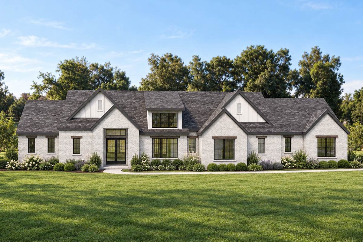 Plan image - 440054PWL:Transitional Style House Plan with 3 Bedrooms and Split Floor Plan