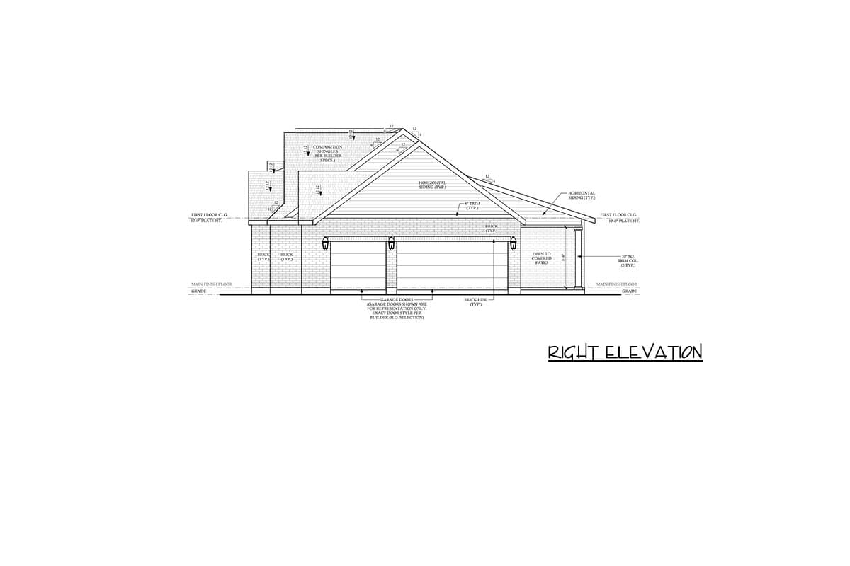 Plan 440054PWL: Transitional Style House Plan with 3 Bedrooms and Split Floor Plan - Image #5 - European, Transitional