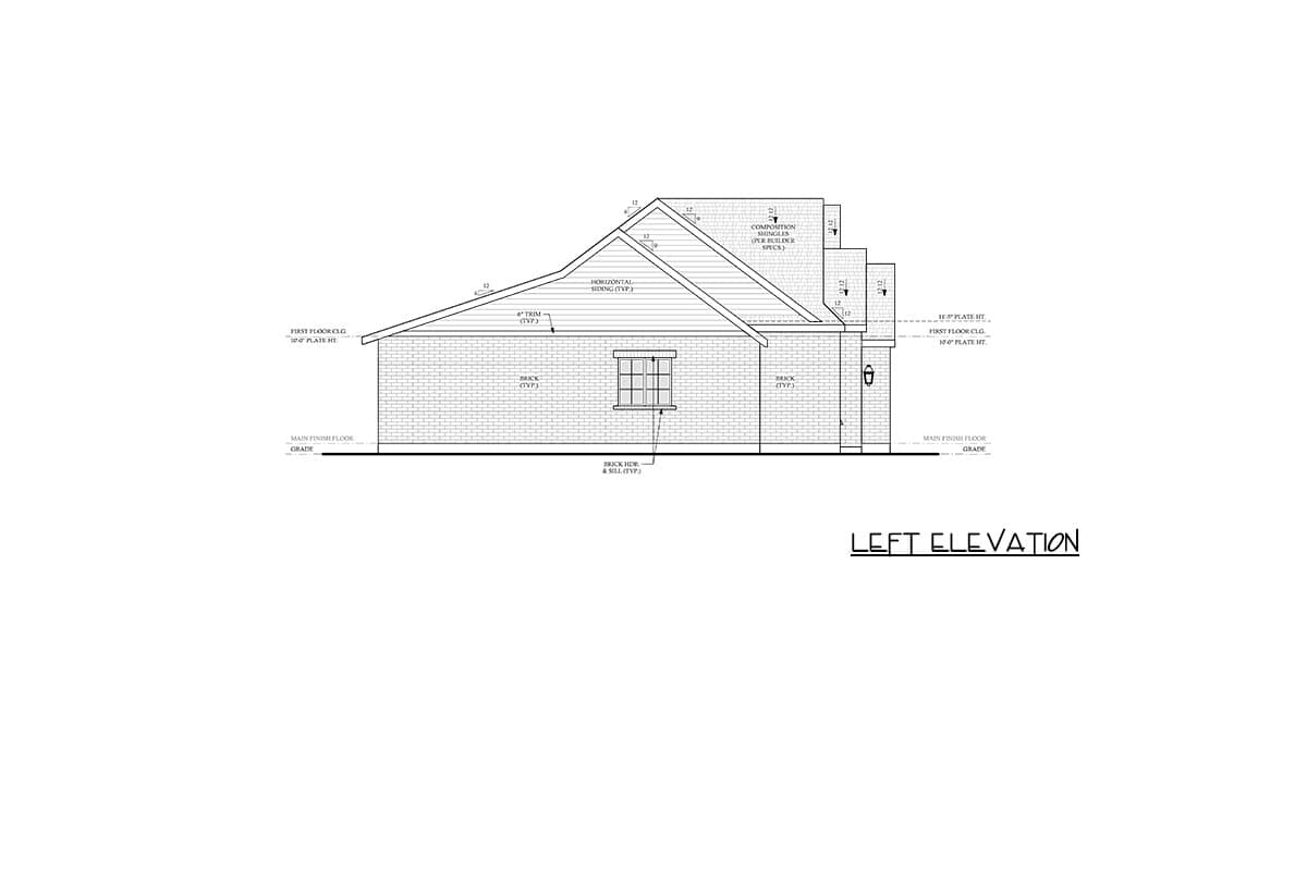 Plan 440054PWL: Transitional Style House Plan with 3 Bedrooms and Split Floor Plan - Image #3 - European, Transitional