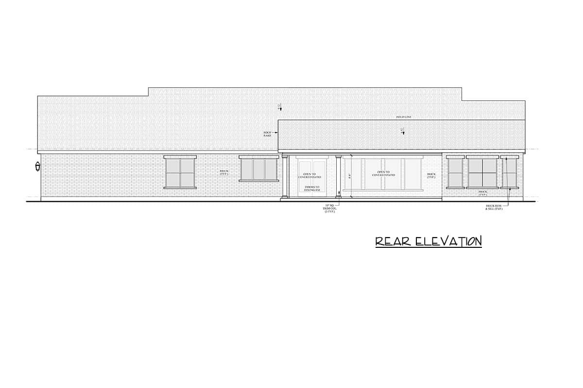 Plan 440054PWL: Transitional Style House Plan with 3 Bedrooms and Split Floor Plan - Image #4 - European, Transitional