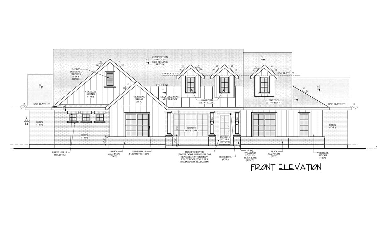 Plan 440055PWL: Modern Farmhouse House Plan with Five Bedrooms and Two Master Suites - Image #2 - Farmhouse, Modern Farmhouse, New American