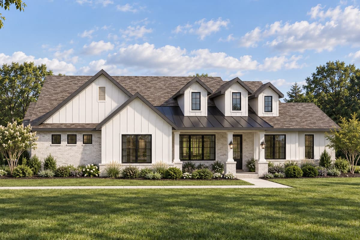 Plan image - 440055PWL:Modern Farmhouse House Plan with Five Bedrooms and Two Master Suites