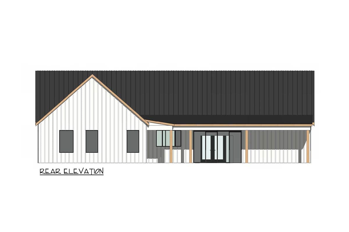 Plan 420213WNT: Stunning Farmhouse House Plan with Three Bedrooms and Three-Car Garage - Image #4 - Country, Farmhouse, Hill Country