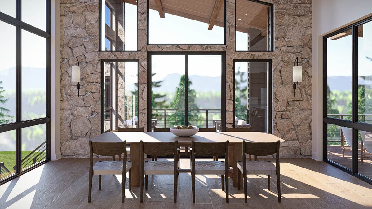Plan 623679DJ: Modern Mountain House Plan with 3-Car Garage and Courtyard Living - Image #16 - Contemporary, Modern, Mountain