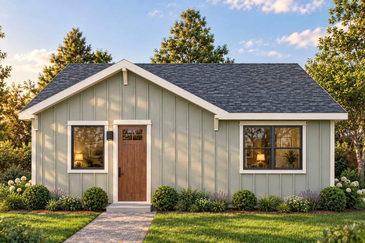 Plan image - 307753RAD:Charming Craftsman House Plan with Two Bedrooms and Nine-Foot Ceilings