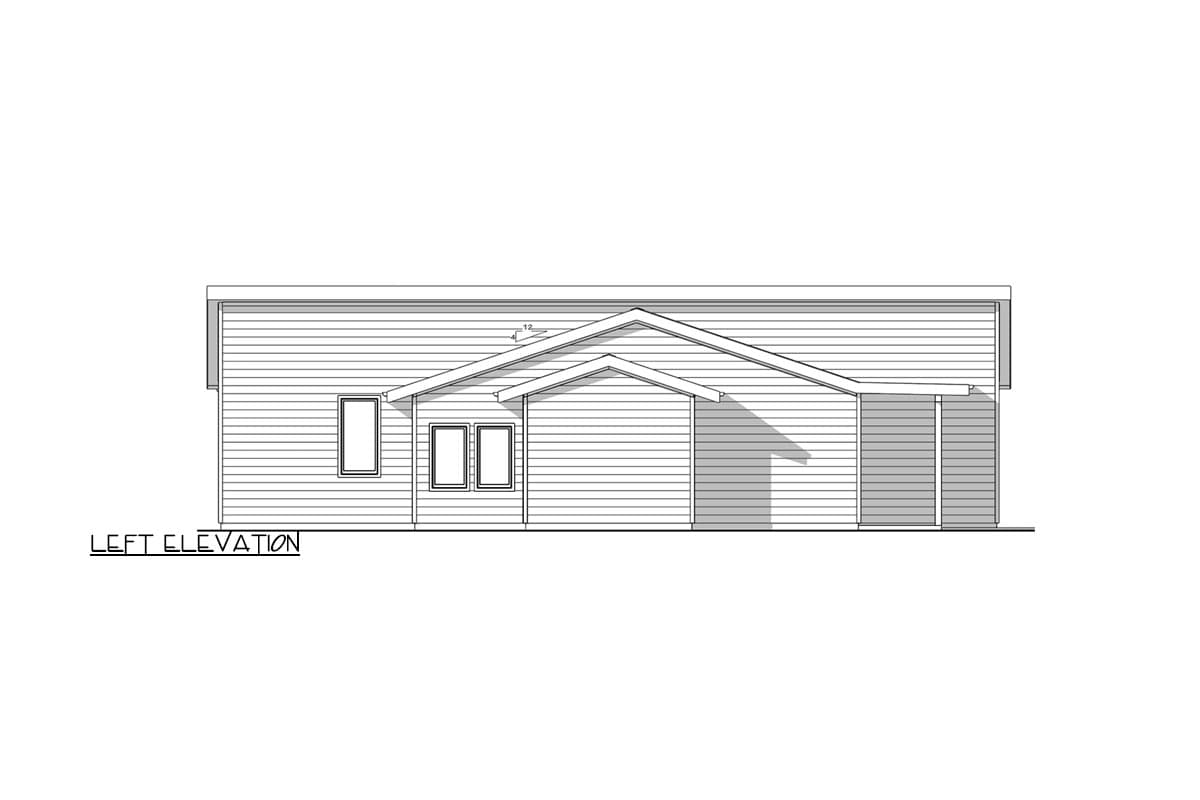 Plan 180031VNW: Contemporary Single Level House Plan with Three Bedrooms and Two-Car Garage - Image #8 - Contemporary, Modern