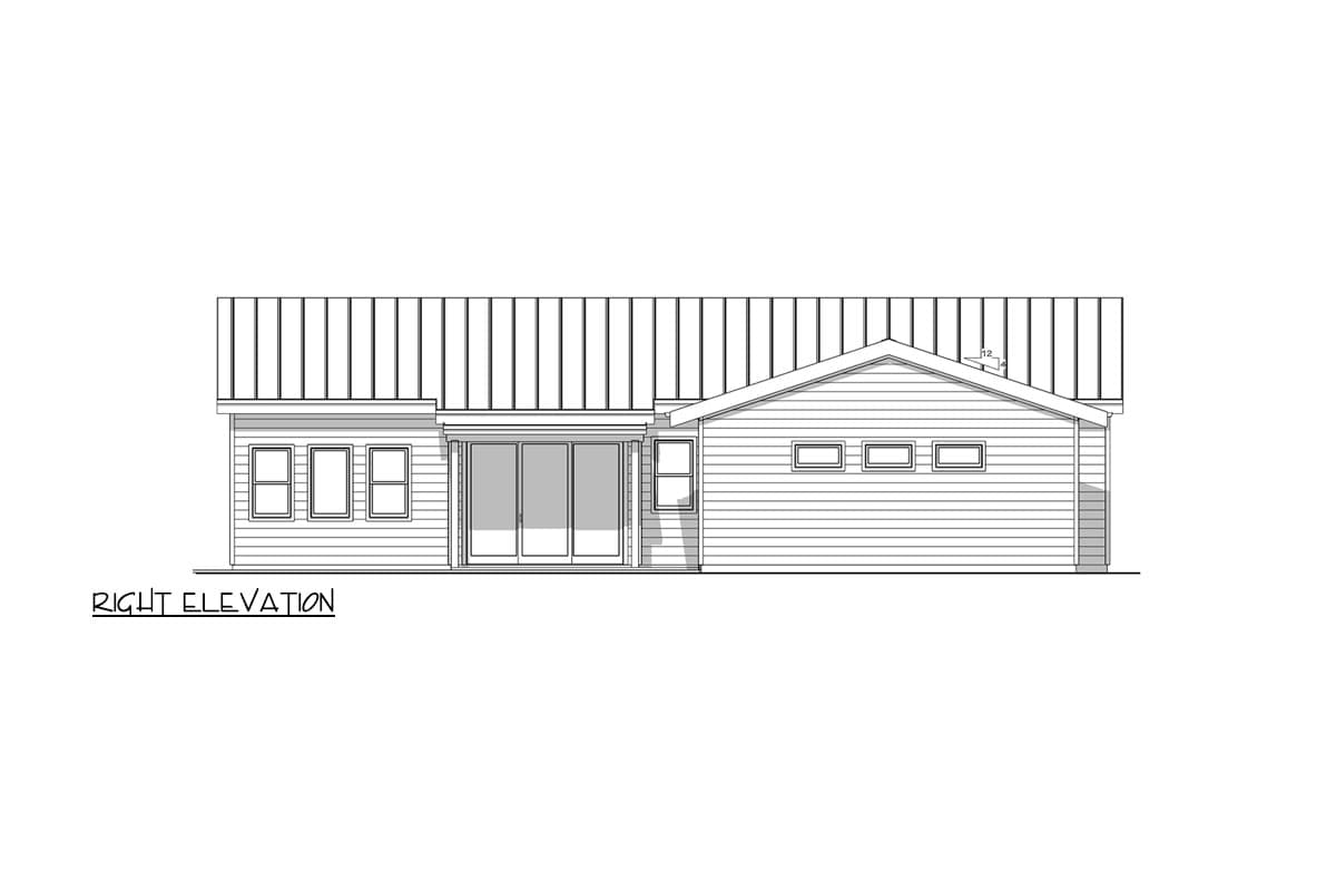 Plan 180031VNW: Contemporary Single Level House Plan with Three Bedrooms and Two-Car Garage - Image #9 - Contemporary, Modern