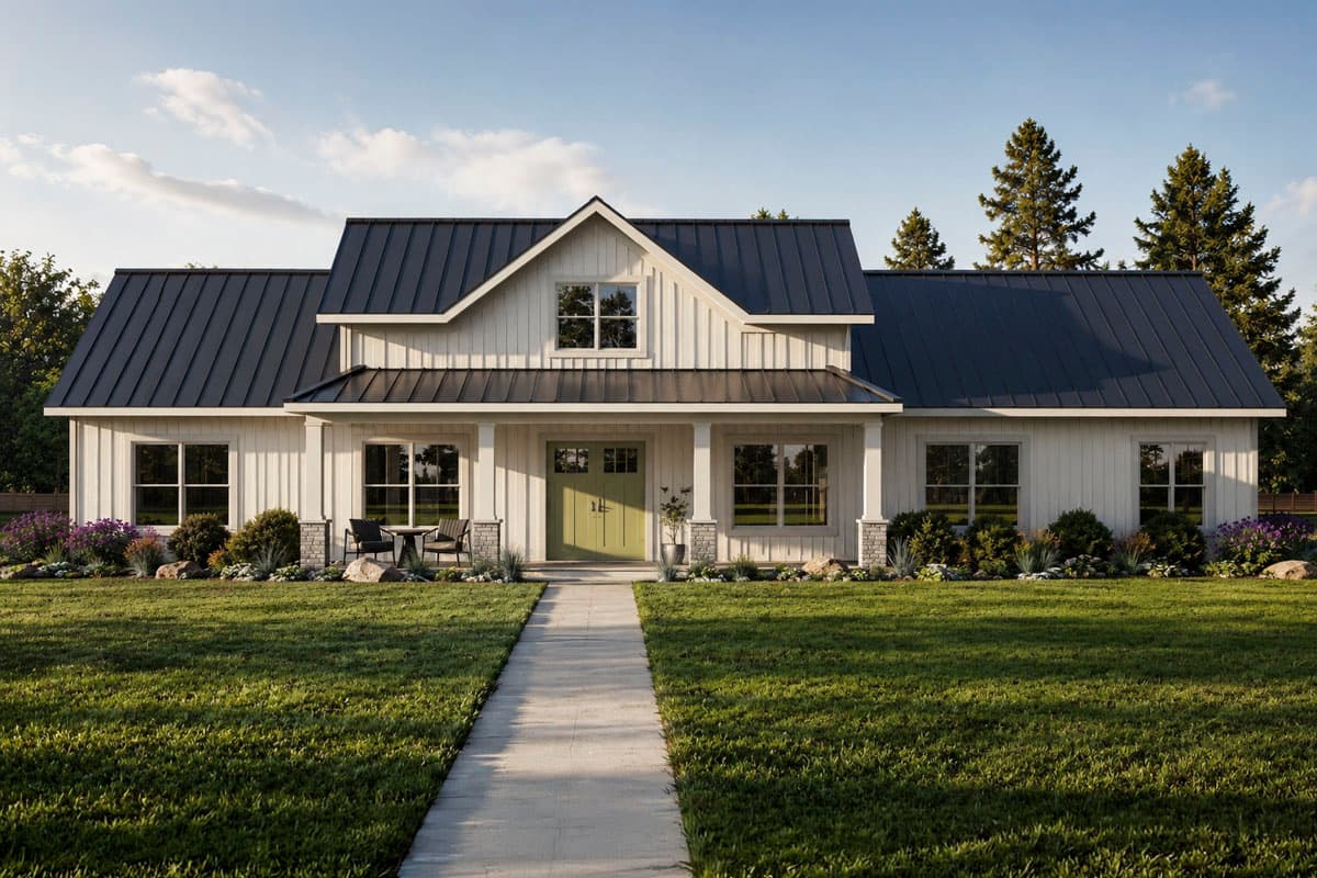Plan image - 135476GRA:Charming Farmhouse House Plan with Three Bedrooms and Spacious Outdoor Living