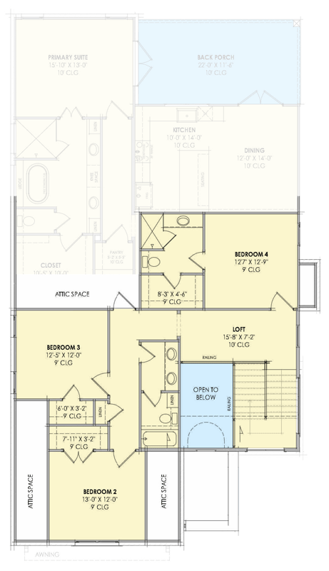 Plan 818224JSS: European Cottage House Plan with 4 Bedrooms and 2,759 Square Feet - Floor Plan - 2nd Level - Cottage, European, French Country, Transitional