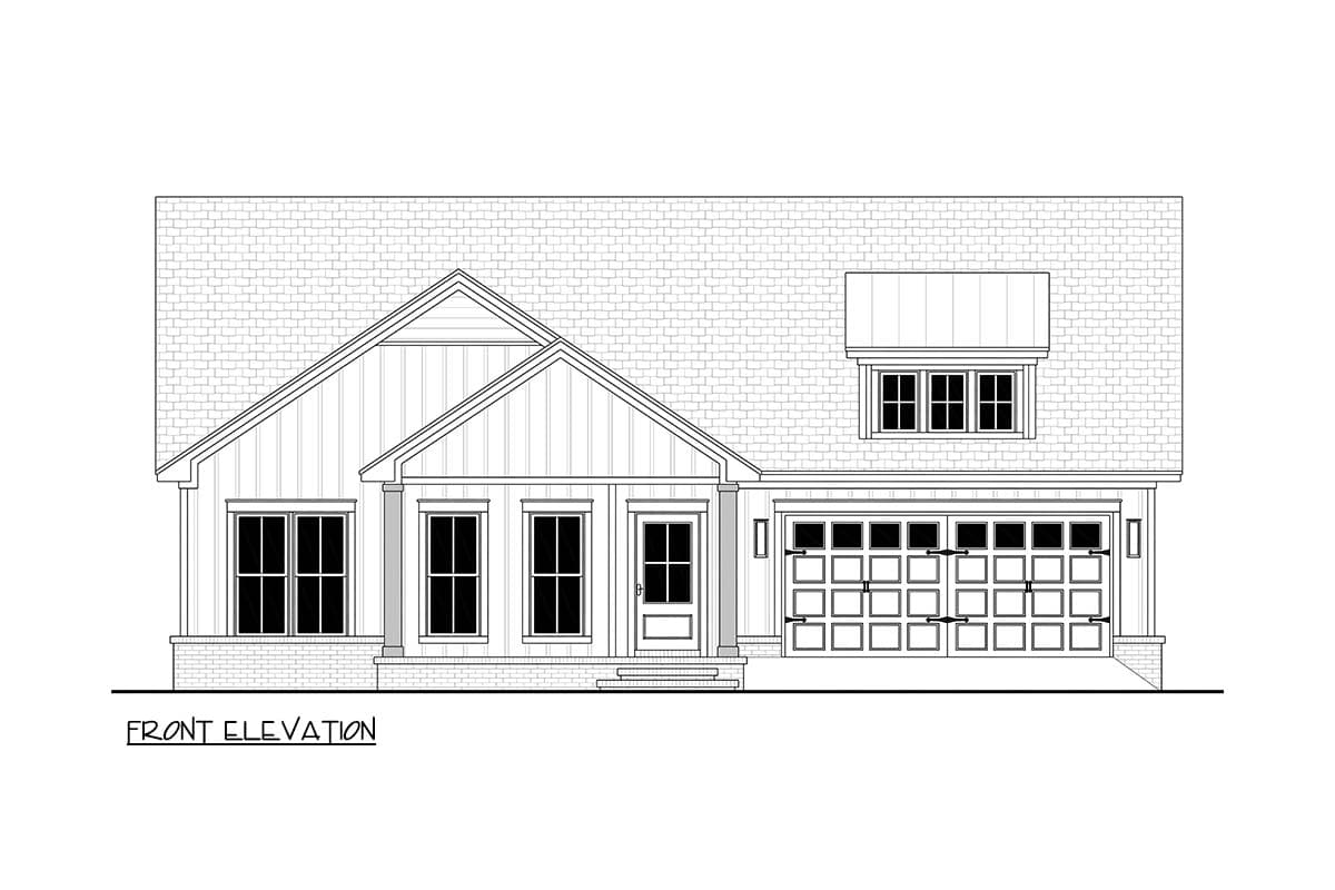 Plan 52061HZ: Modern Farmhouse House Plan with 3 Bedrooms and 1400 Square Feet - Image #13 - Country, Modern Farmhouse, Traditional