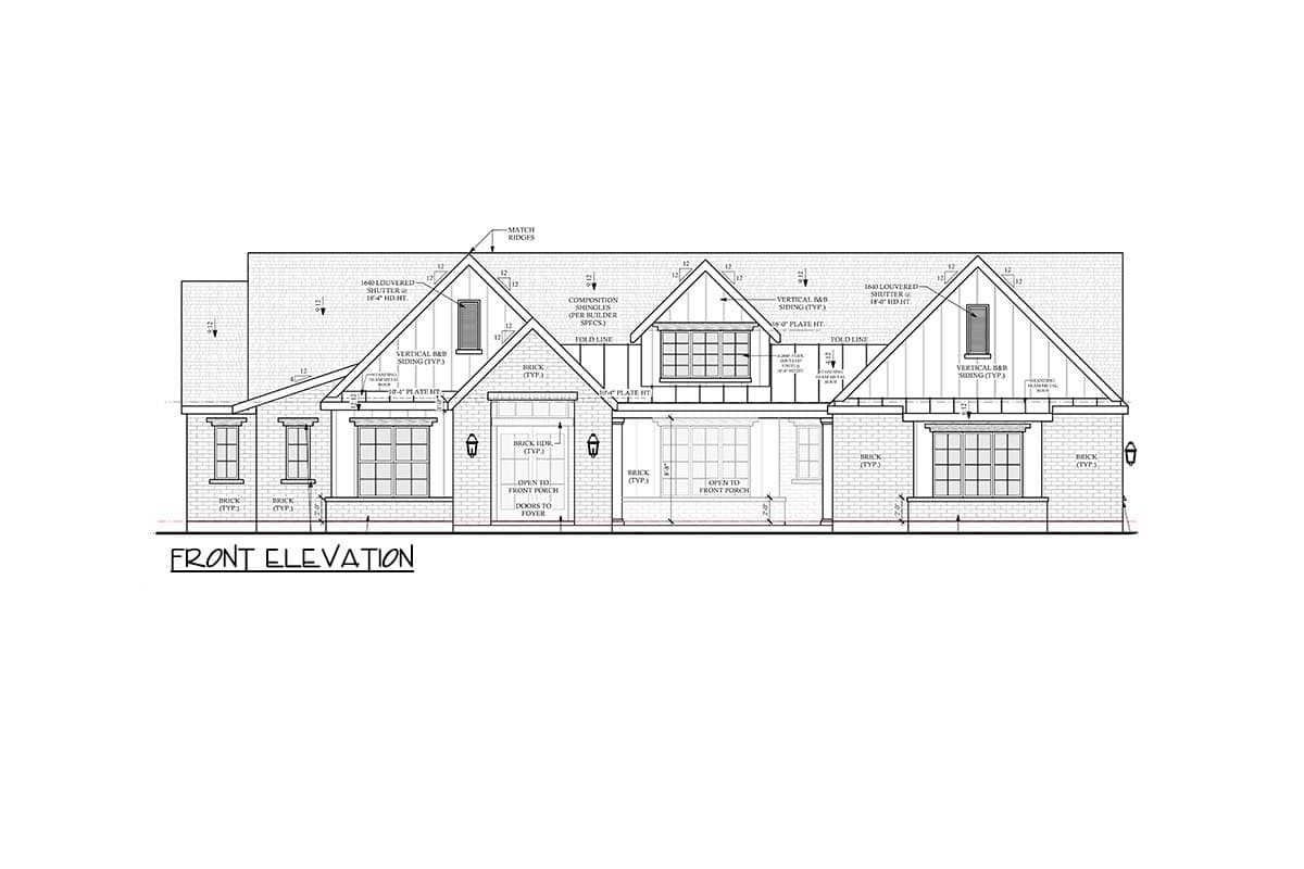 Plan 440056PWL: Modern Transitional House Plan with 4 Bedrooms and ...