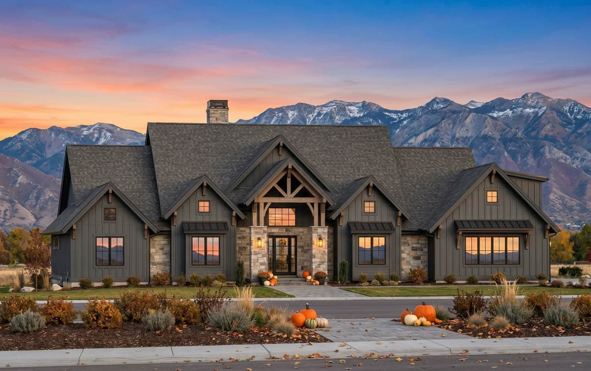 Plan 818225JSS: Modern Mountain Farmhouse House Plan with Four Bedrooms and Bonus Room - Image #5 - Farmhouse, Modern Farmhouse, Mountain, Rustic