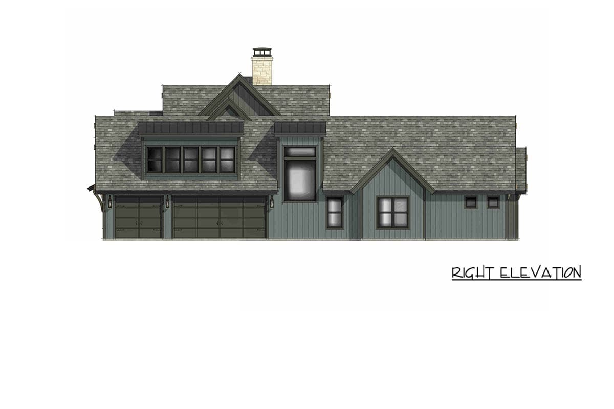 Plan 818225JSS: Modern Mountain Farmhouse House Plan with Four Bedrooms and Bonus Room - Image #7 - Farmhouse, Modern Farmhouse, Mountain, Rustic