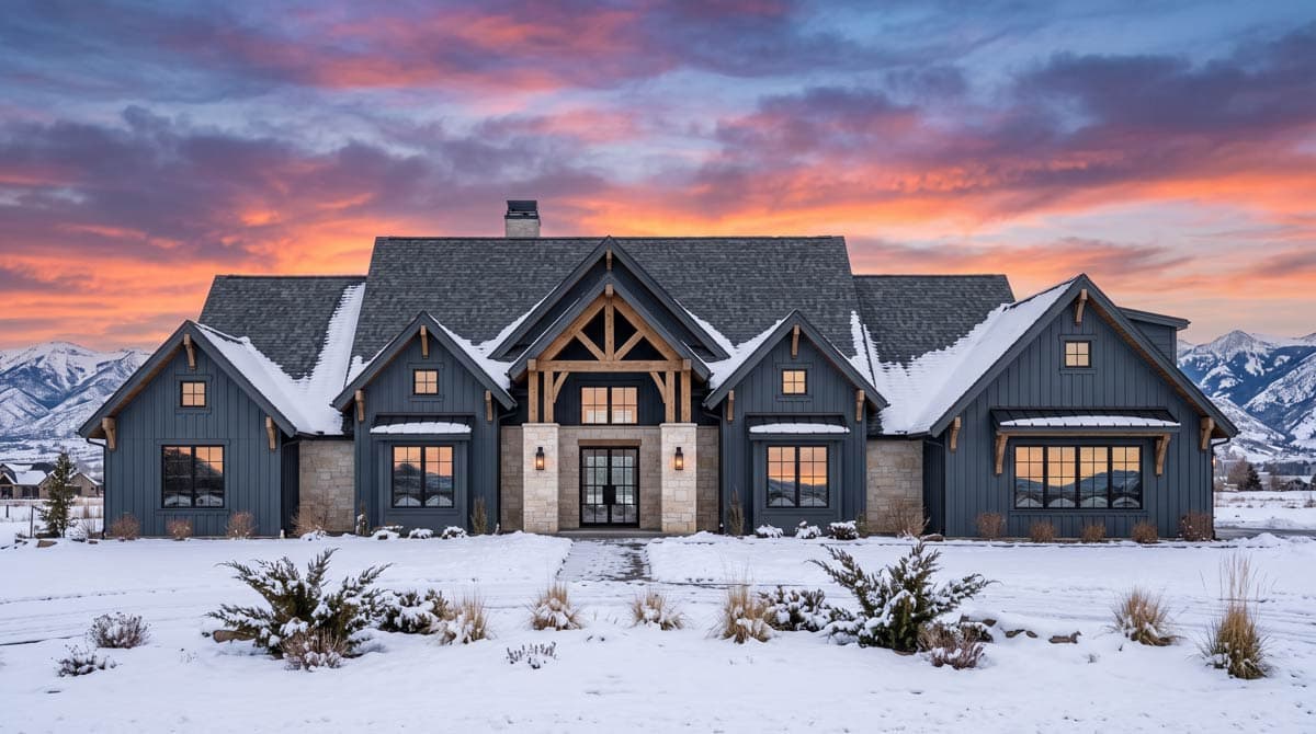 Plan 818225JSS: Modern Mountain Farmhouse House Plan with Four Bedrooms and Bonus Room - Image #8 - Farmhouse, Modern Farmhouse, Mountain, Rustic