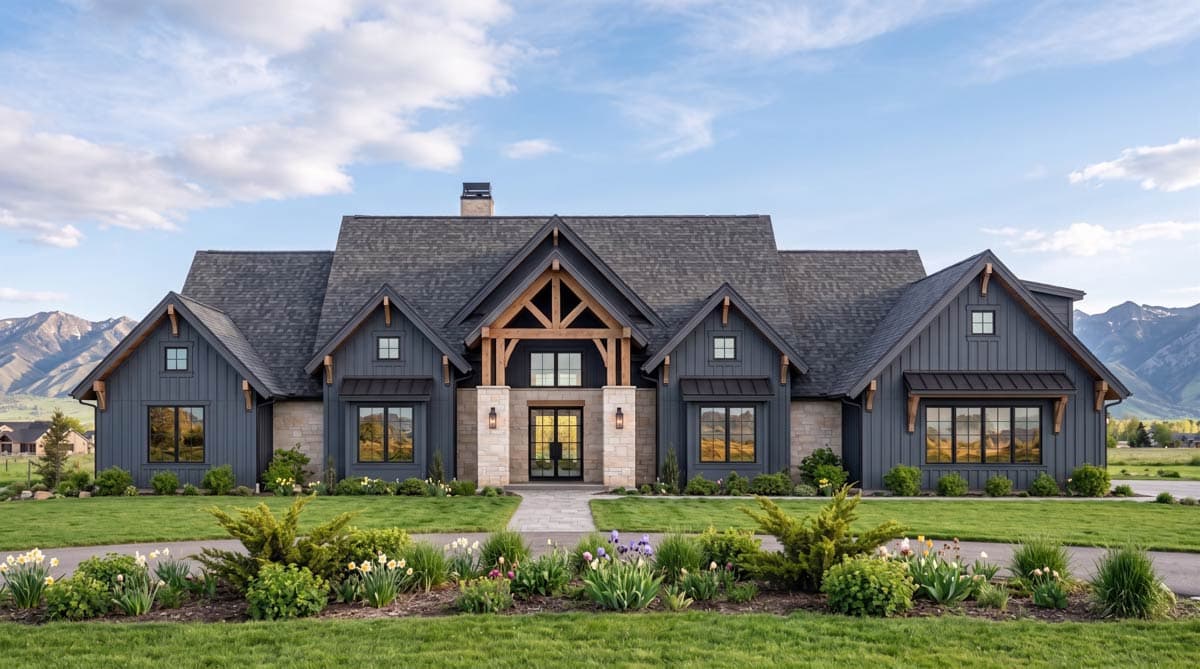 Plan 818225JSS: Modern Mountain Farmhouse House Plan with Four Bedrooms and Bonus Room - Image #12 - Farmhouse, Modern Farmhouse, Mountain, Rustic