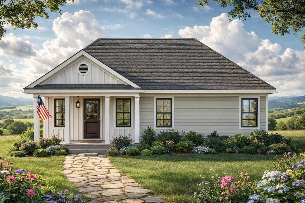 Plan image - 54080LK:Charming Two Bedroom Modern Farmhouse Cottage House Plan