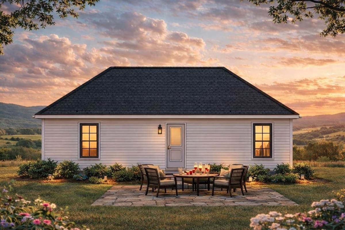 Plan 54080LK: Charming Two Bedroom Modern Farmhouse Cottage House Plan - Image #3 - Cottage, Modern Farmhouse, New American, Traditional