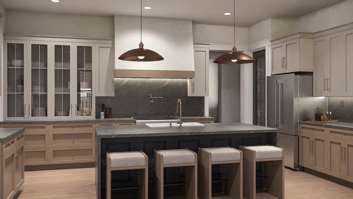 Plan 623680DJ: Modern Transitional House Plan with 3 Bedrooms and Courtyard - Image #15 - European, Modern, Transitional