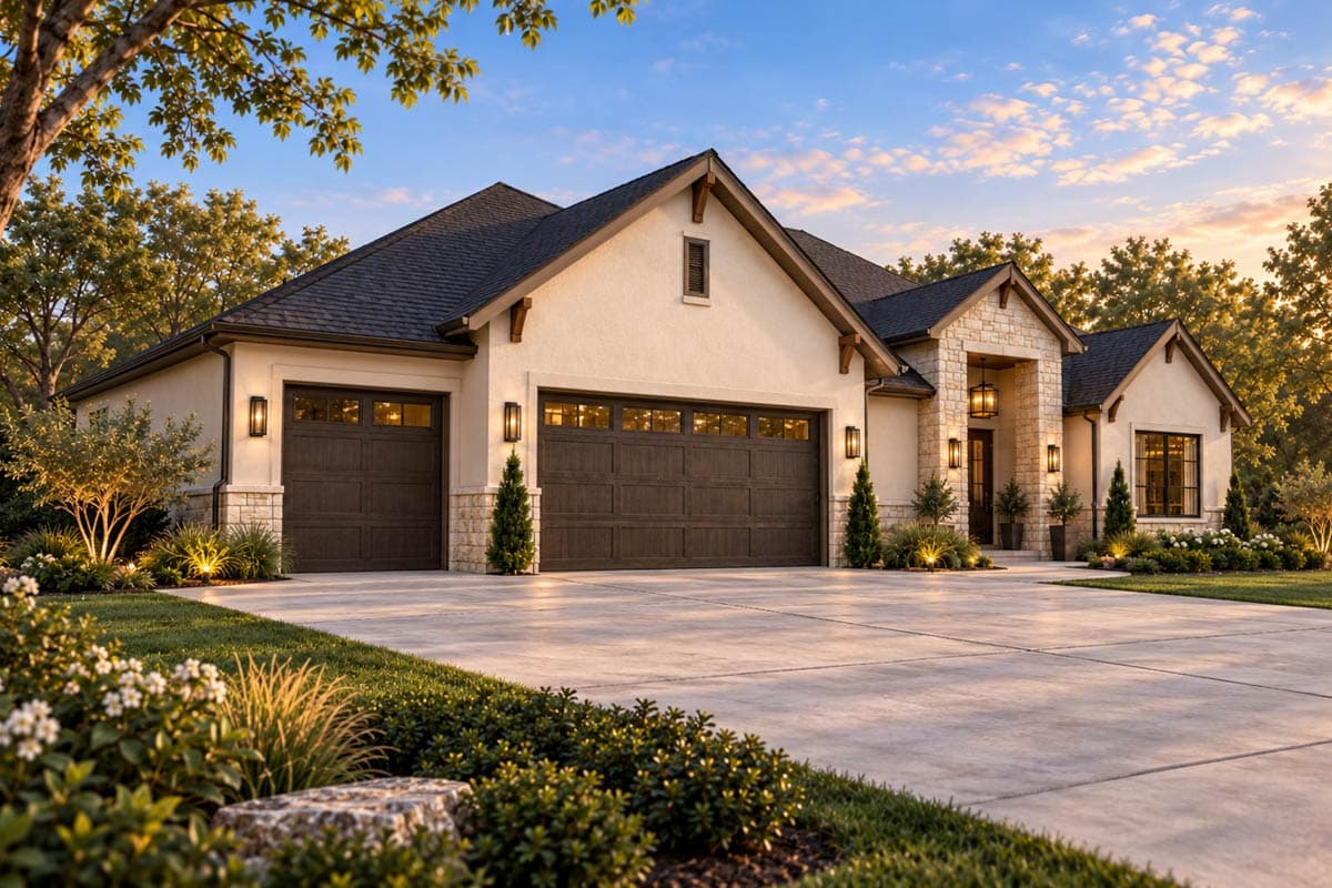 Plan 405179FDC: Sophisticated European Style House Plan Featuring Three Bedrooms and Luxury Amenities - Image #4 - European, Hill Country, Traditional, Transitional