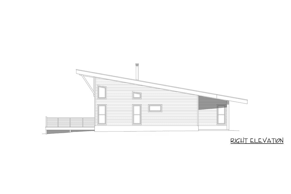 Plan 680709VR: Mid Century Modern Ranch House Plan with Two Primary Suites - Image #8 - Mid Century Modern, Modern, Ranch, Vacation