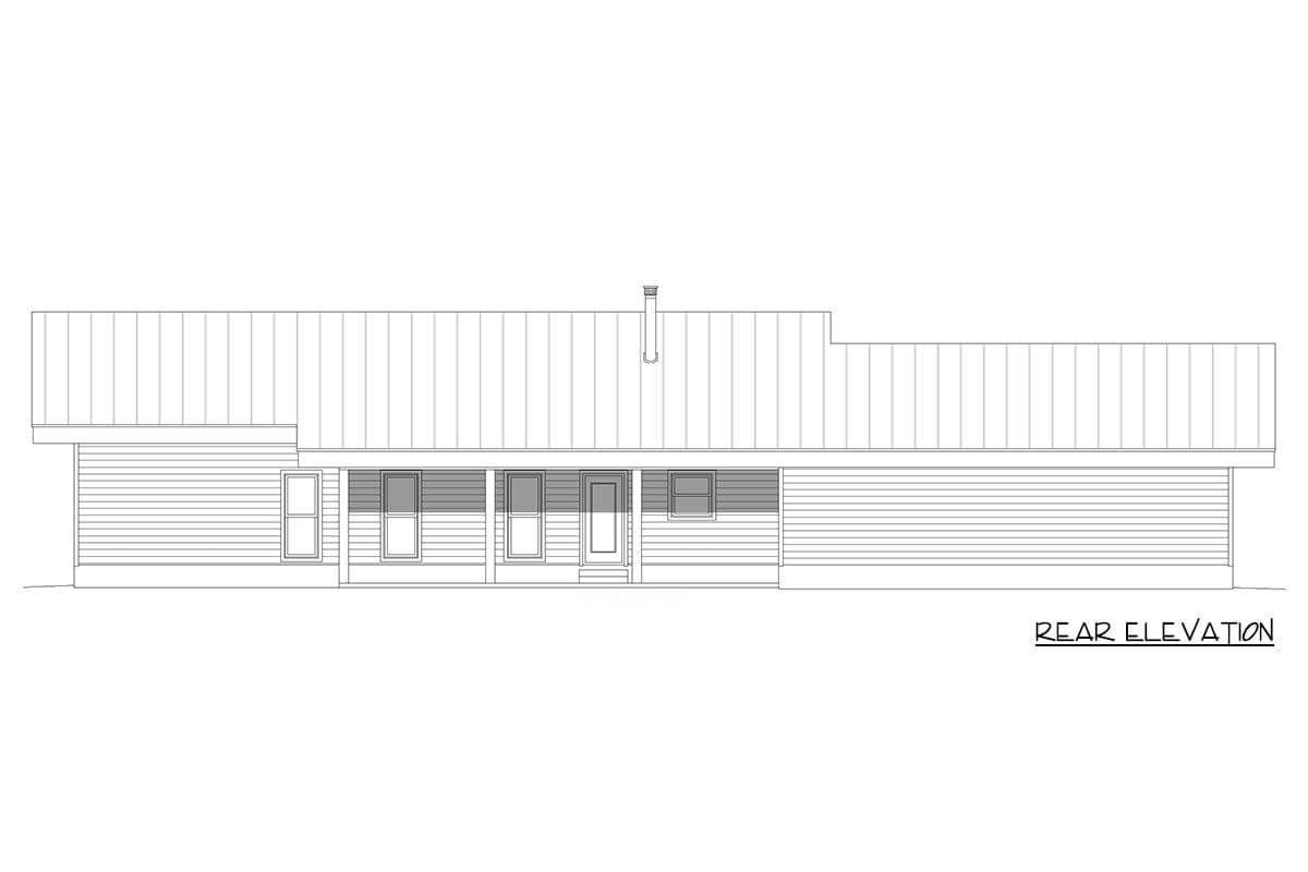 Plan 680709VR: Mid Century Modern Ranch House Plan with Two Primary Suites - Image #7 - Mid Century Modern, Modern, Ranch, Vacation