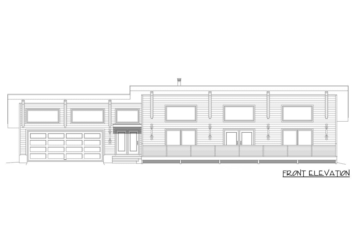 Plan 680709VR: Mid Century Modern Ranch House Plan with Two Primary Suites - Image #9 - Mid Century Modern, Modern, Ranch, Vacation