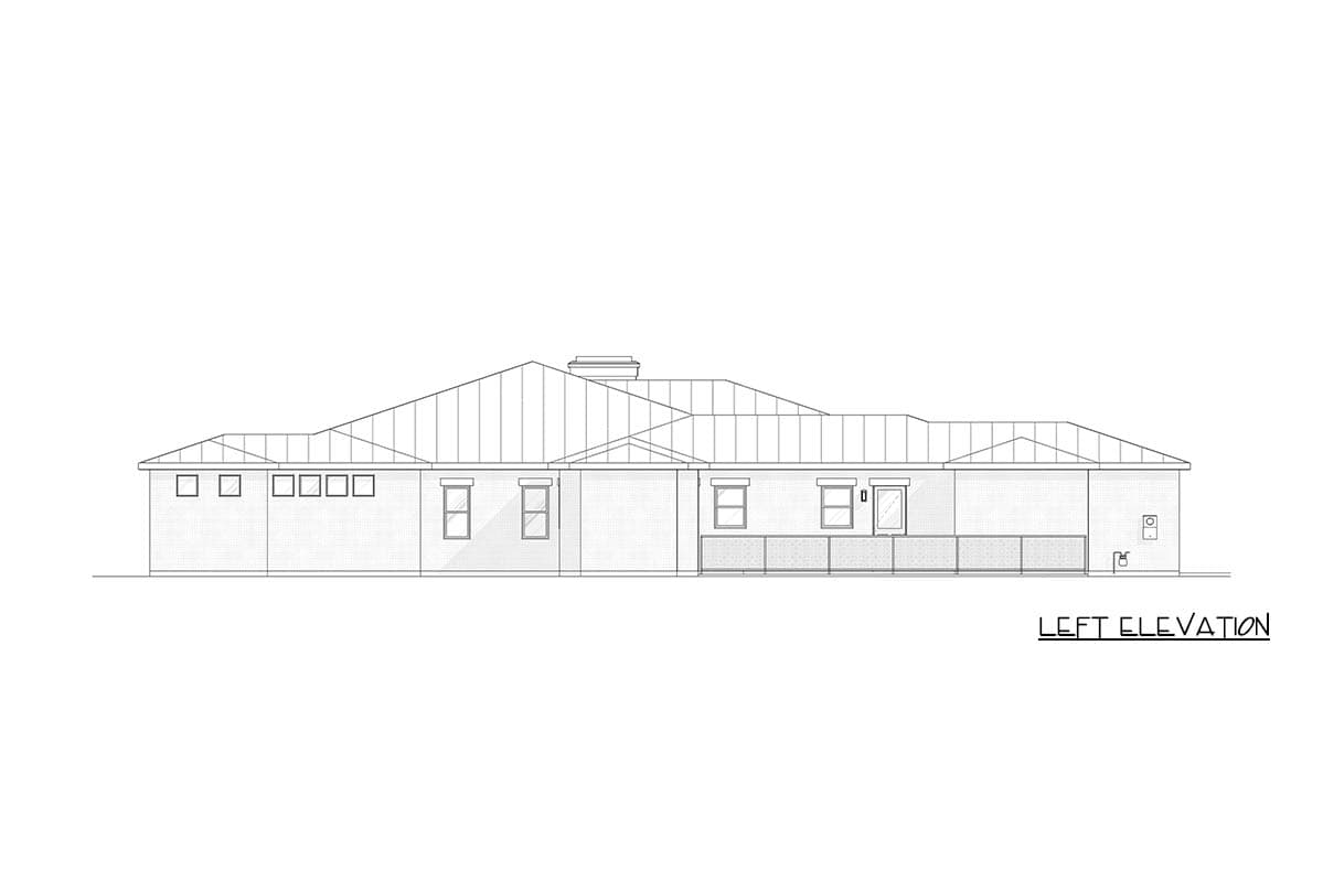 Plan 307754RAD: Modern Single Story House Plan with Three Bedrooms and Three-Car Garage - Image #12 - Hill Country, Modern, Ranch