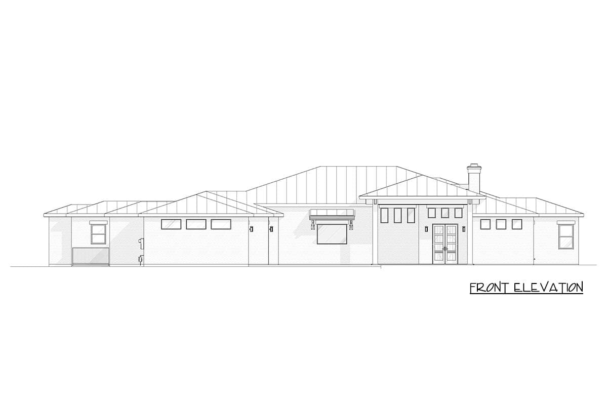 Plan 307754RAD: Modern Single Story House Plan with Three Bedrooms and Three-Car Garage - Image #13 - Hill Country, Modern, Ranch
