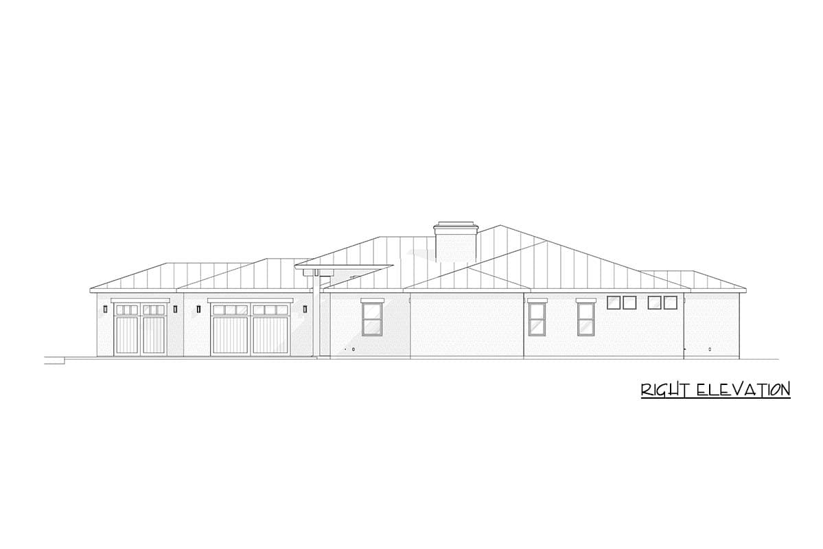 Plan 307754RAD: Modern Single Story House Plan with Three Bedrooms and Three-Car Garage - Image #15 - Hill Country, Modern, Ranch